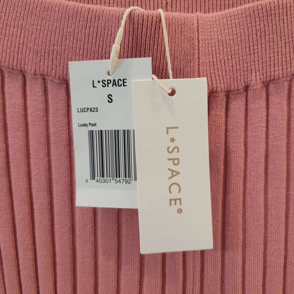 L*Space Pink Flare Pants Lucky Pant Size S New